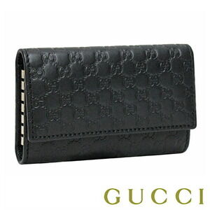 Gucci Key Case Wallet Black Guccissima